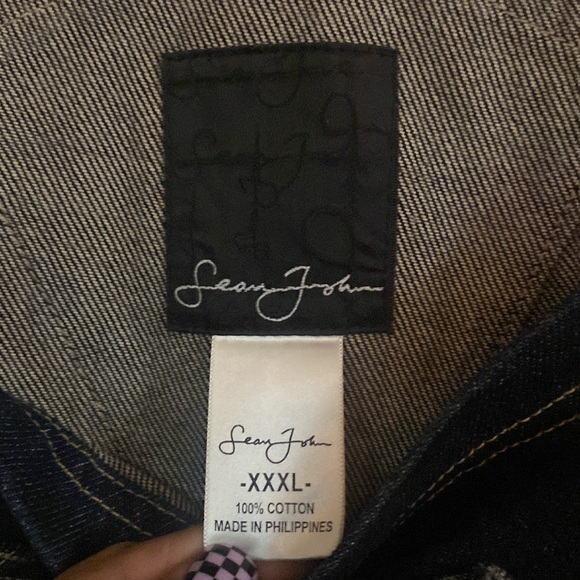 VTG Sean John denim jumpsuit Mens XL hip hop Long Sleeve Straight Leg Overalls - Picture 4 of 7